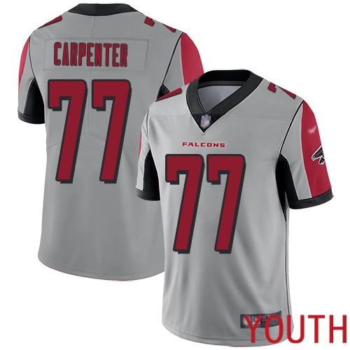 Atlanta Falcons Limited Silver Youth James Carpenter Jersey NFL Football #77 Inverted Legend->youth nfl jersey->Youth Jersey